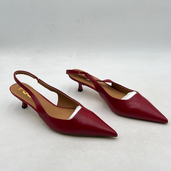 FSJ Red Slingback Heels - Picture 3 of 7